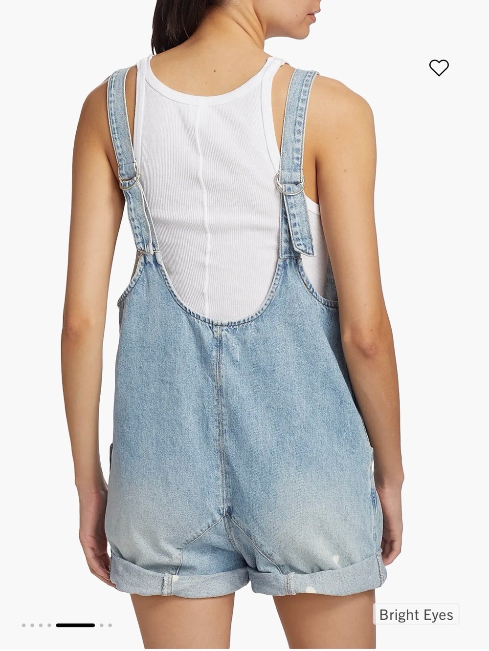 NEW WE THE FREE x Free People High Roller Shortalls in Bright Eyes NWT🌷 - Picture 2 of 4